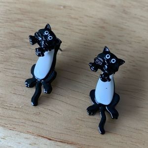 Black Cat Earrings